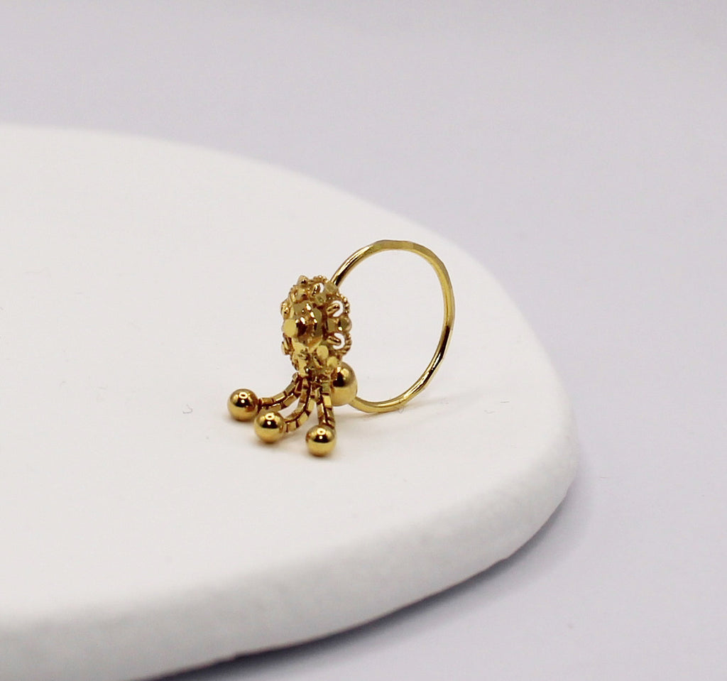 Chain Bloom Hoop | 9mm