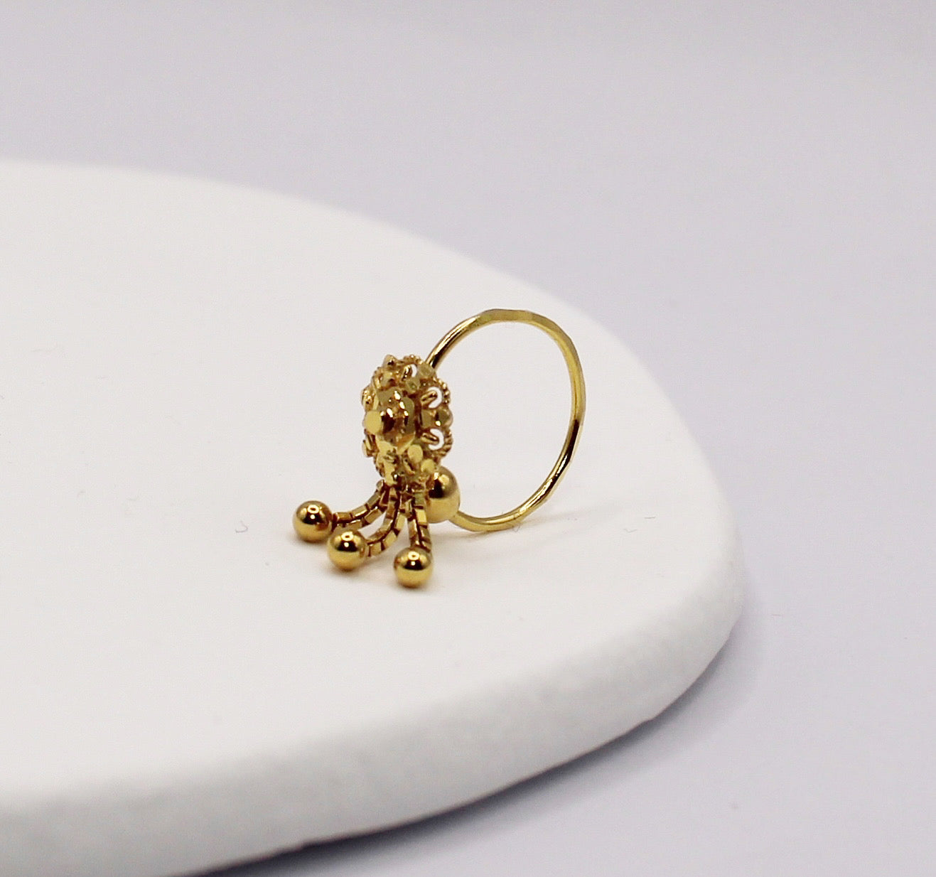 Chain Bloom Hoop | 9mm