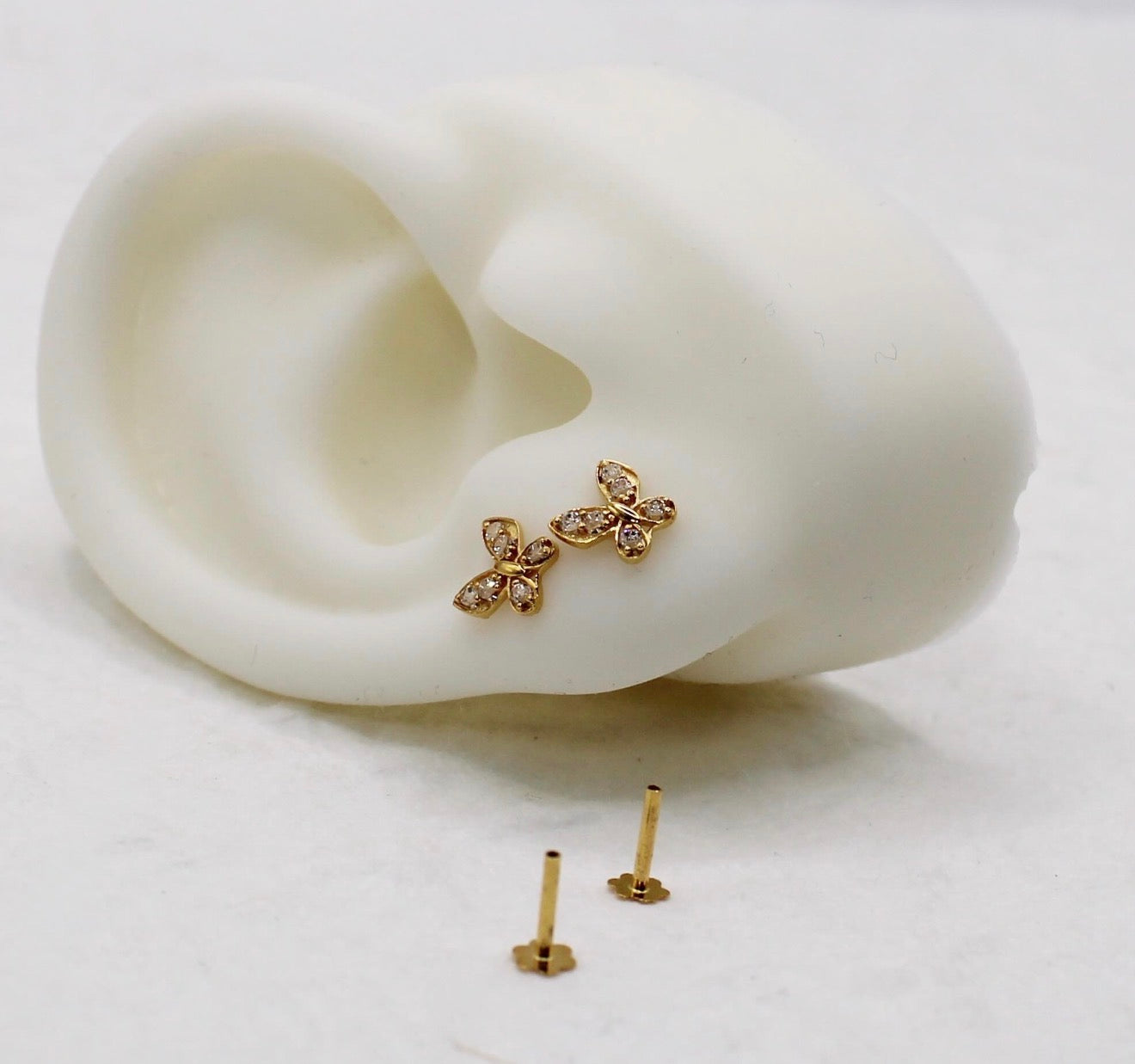 Diamanté Butterfly Studs