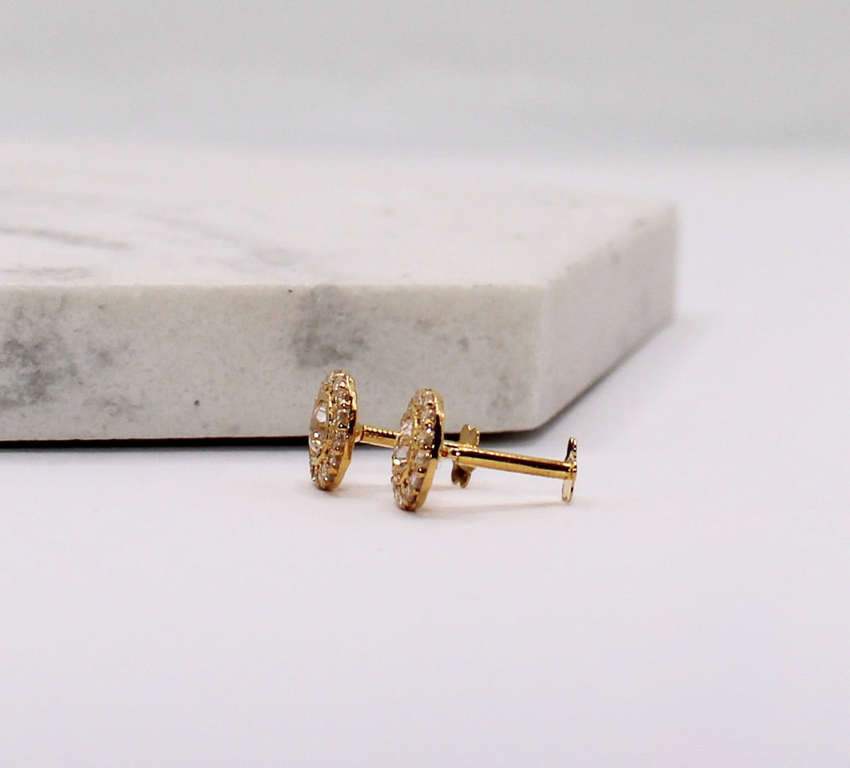 Sparkly Halo Studs | pair