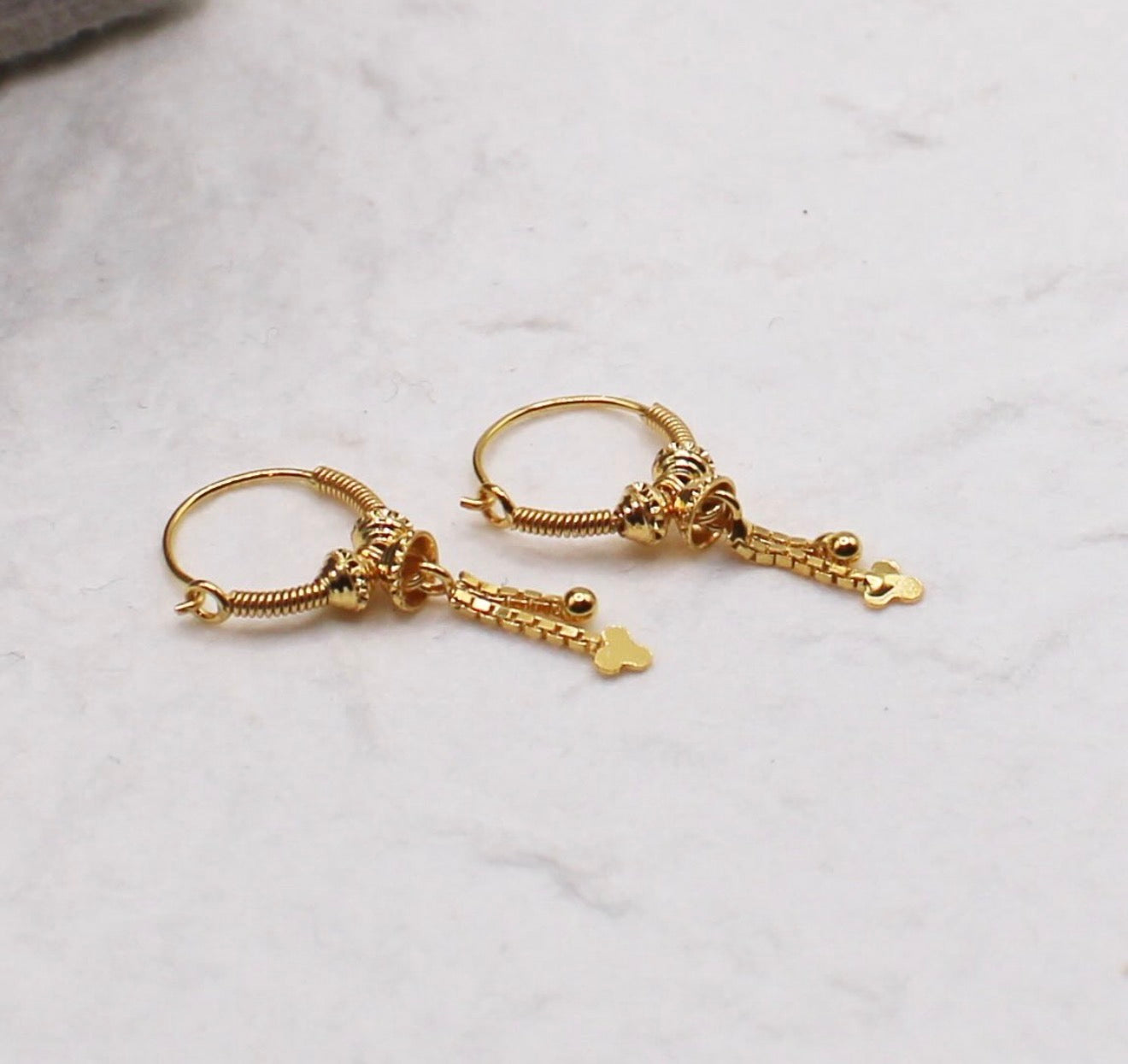 Dainty Drop Hoops