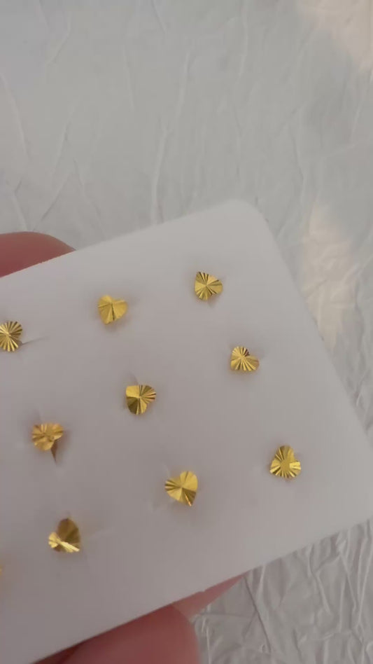 Flat Heart Stud | 3mm