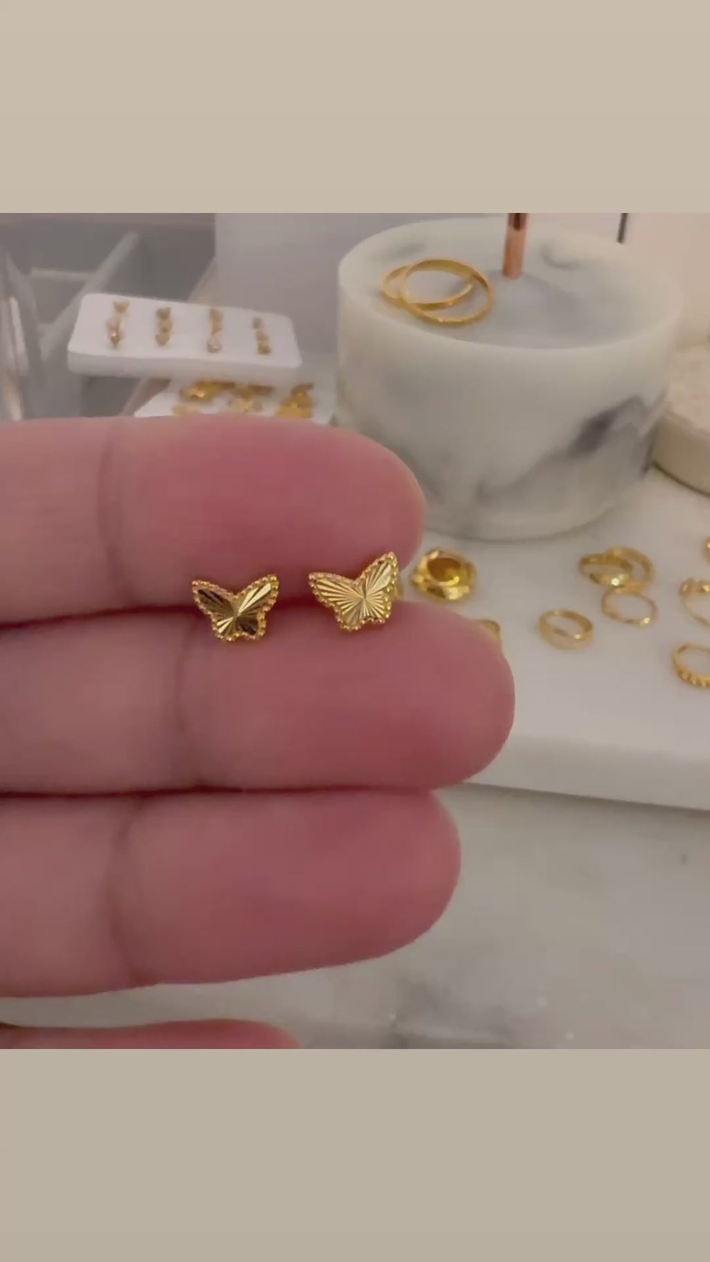 Mini Dotted Butterfly Studs