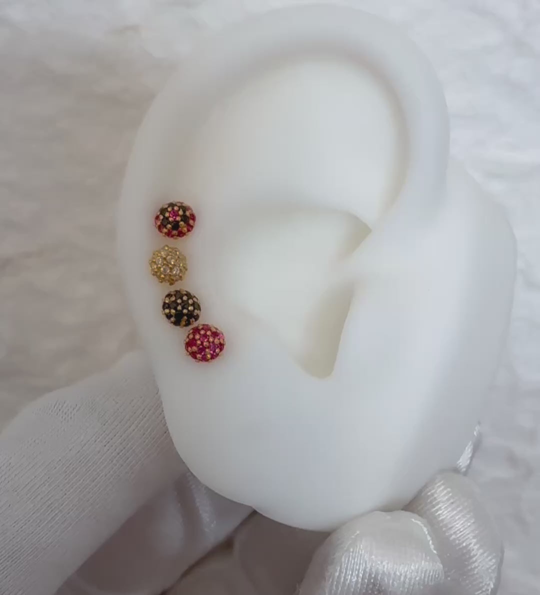 Sparkly Mini Dome Studs